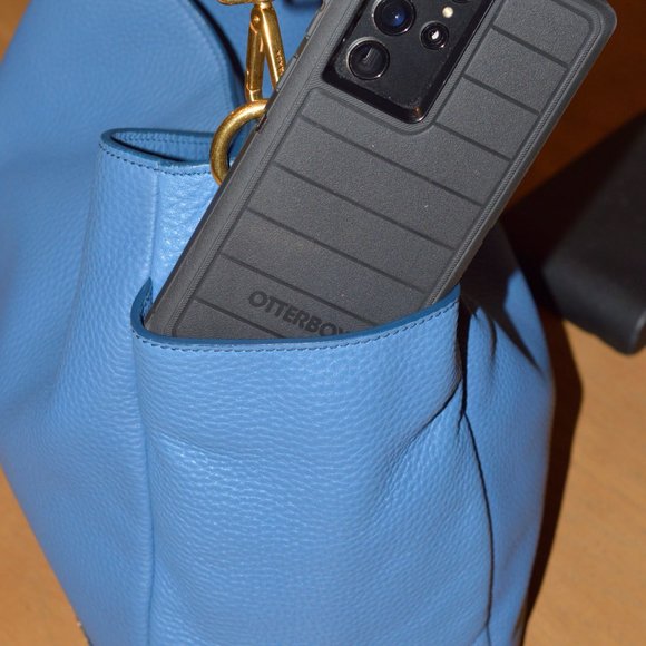 Prada Vitello Daino Cobalto Blue Leather Tote Shoulder Bag B4863M $1640 w Cards - Picture 4 of 15